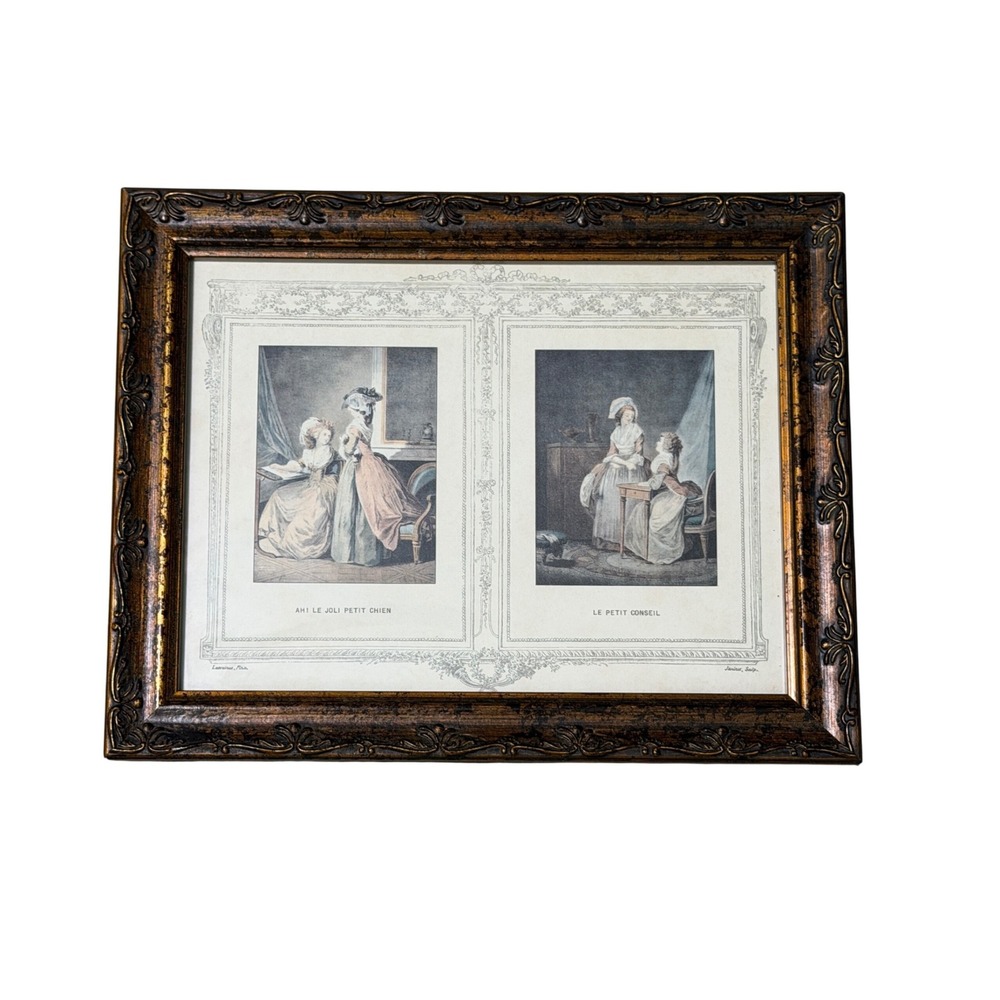 Lavreince Janinet French Art Print Framed Bronze Gold Ornate Rococo Decor